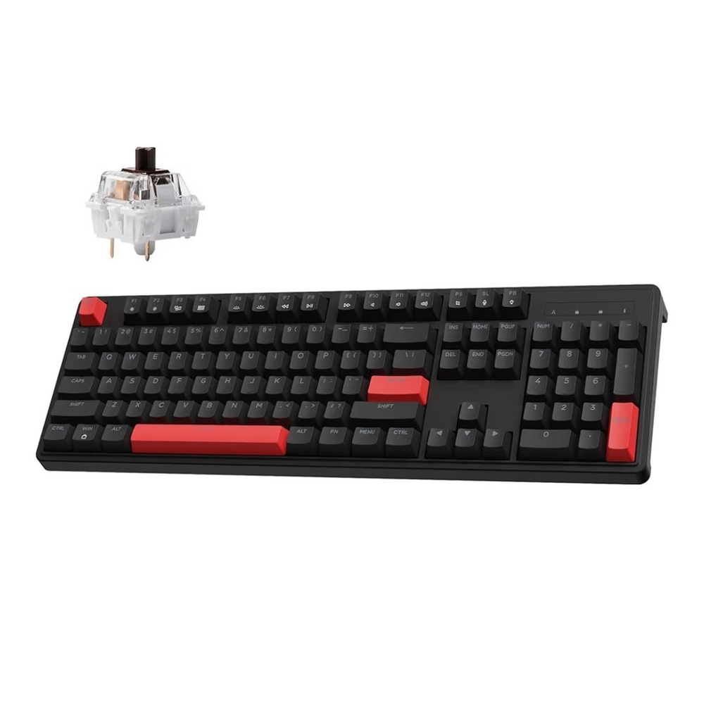Lemokey X3 Mechanical Gaming Keyboard Wired, 100% Layout, Brown Switches, Black
